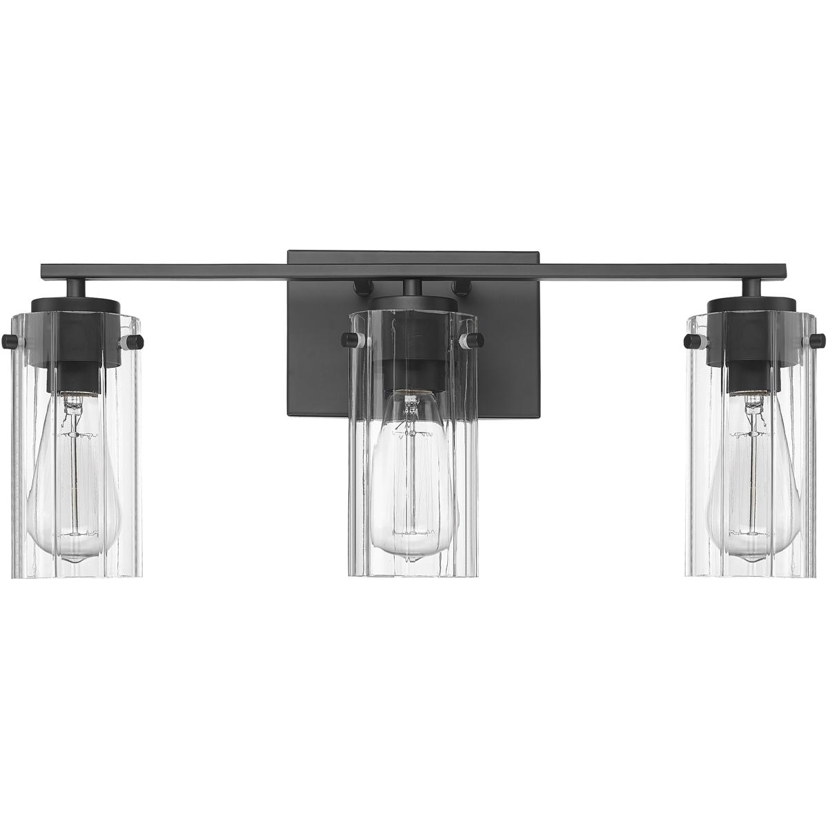 Millennium Lighting 10303-MB Serena 3 Light 21.5 inch Matte Black Bathroom Vanity Light Wall Light